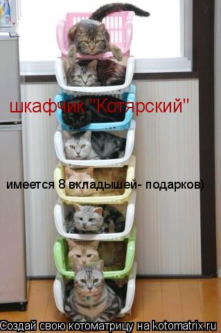 шкафчик "Котярский" имеется 8 вкладышей- подарков)... Котоматрица: шкафчик "Котярский" имеется 8 вкладышей- подарков)