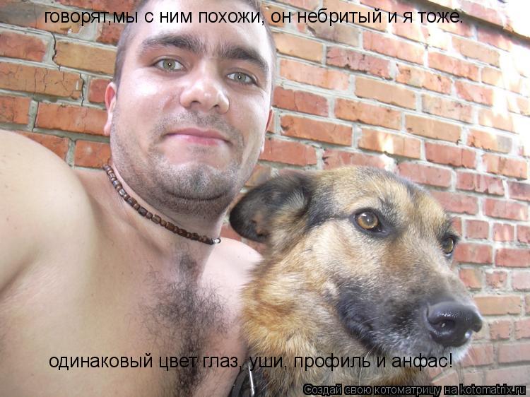 говорят,мы с ним похожи, он небритый и я тоже. одинаковый цвет глаз, уши, профиль и анфас!... Котоматрица: говорят,мы с ним похожи, он небритый и я тоже. одинаковый цвет глаз, уши, профиль и анфас!
