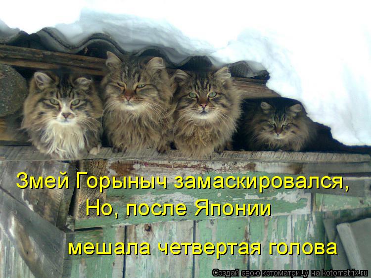 Котоматрица: Змей Горыныч замаскировался, Но, после Японии мешала четвертая голова