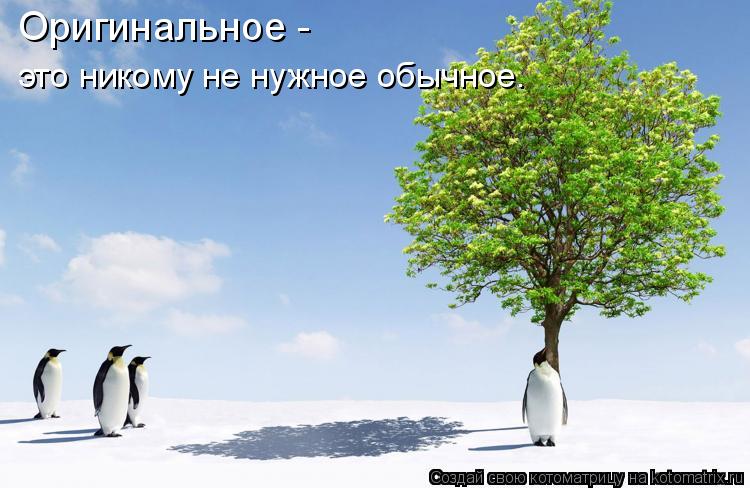 Котоматрица: Оригинальное -  это никому не нужное обычное.