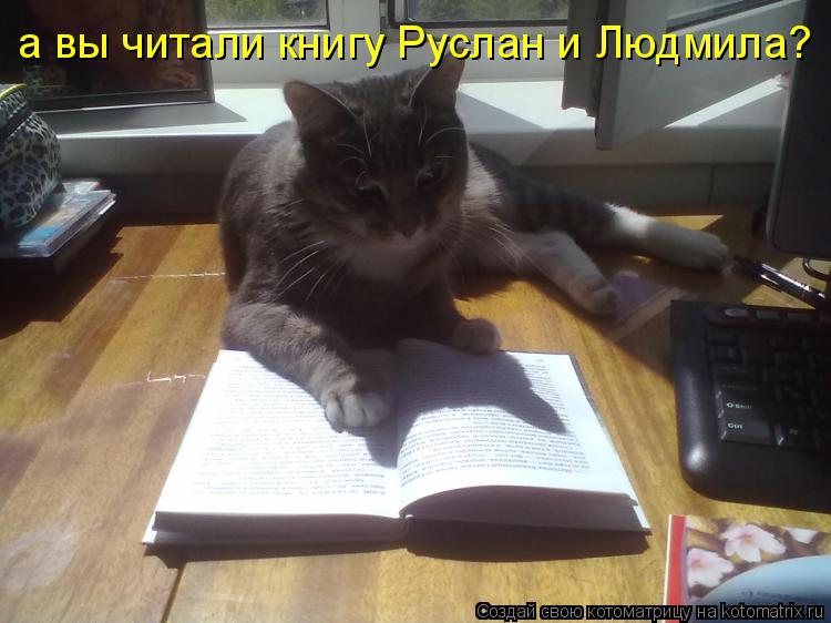 Котоматрица: а вы читали книгу Руслан и Людмила?