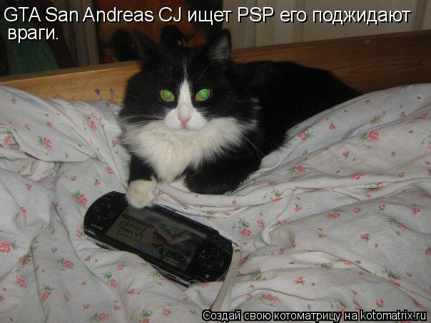 Котоматрица: GTA San Andreas CJ ищет PSP его поджидают враги.