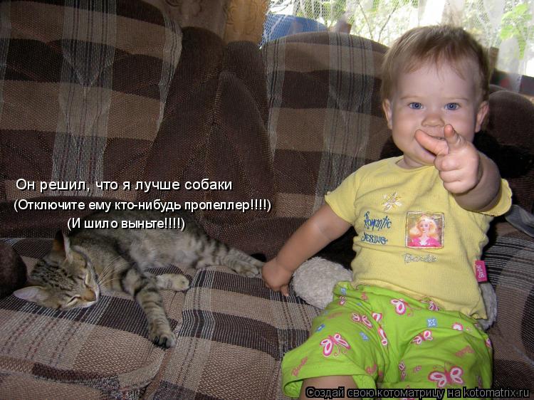 Котоматрица: Он решил, что я лучше собаки (Отключите ему кто-нибудь пропеллер!!!!) (И шило выньте!!!!)