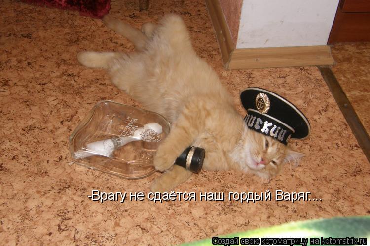 -Врагу не сдаётся наш гордый Варяг....... Котоматрица: -Врагу не сдаётся наш гордый Варяг....