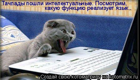 Котоматрица: Тачпады пошли интелектуальные. Посмотрим, какую функцию реализует язык..