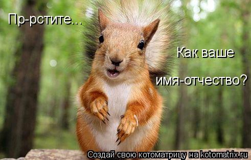 Котоматрица: Пр-рстите... Как ваше имя-отчество?