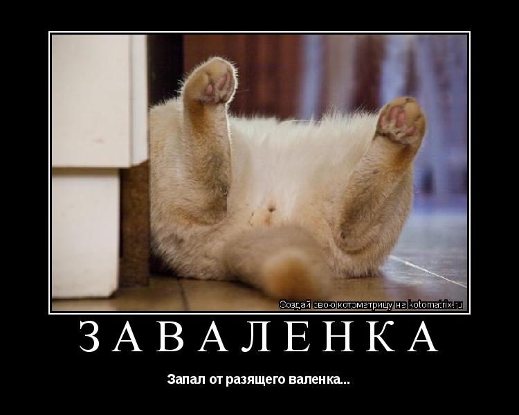 Заваленка Запал от разящего валенка...... Котоматрица: Заваленка Запал от разящего валенка...