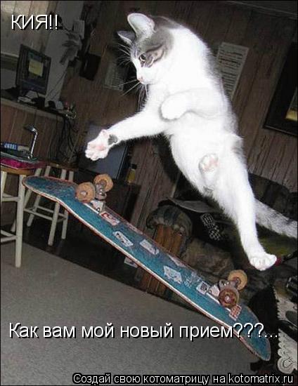 Котоматрица: КИЯ!! Как вам мой новый прием???...