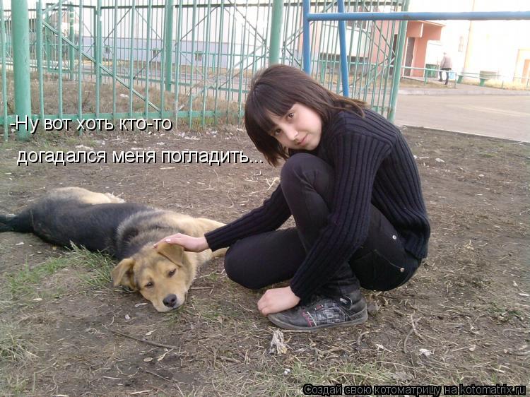 Котоматрица: -Ну вот хоть кто-то догадался меня погладить...