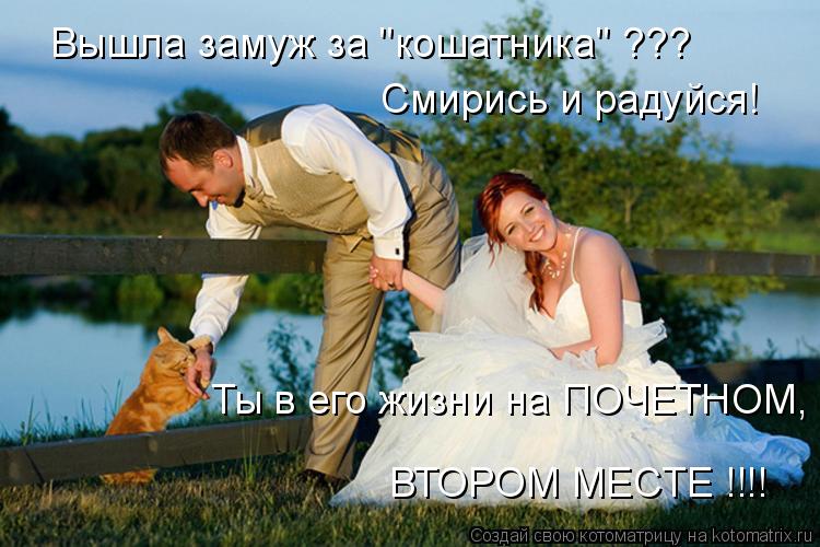 Вышла замуж за "кошатника" ??? Ты в его жизни на ПОЧЕТНОМ, ВТОРОМ МЕСТЕ !!!! Смирись и радуйся!... Котоматрица: Вышла замуж за "кошатника" ??? Ты в его жизни на ПОЧЕТНОМ, ВТОРОМ МЕСТЕ !!!! Смирись и радуйся!