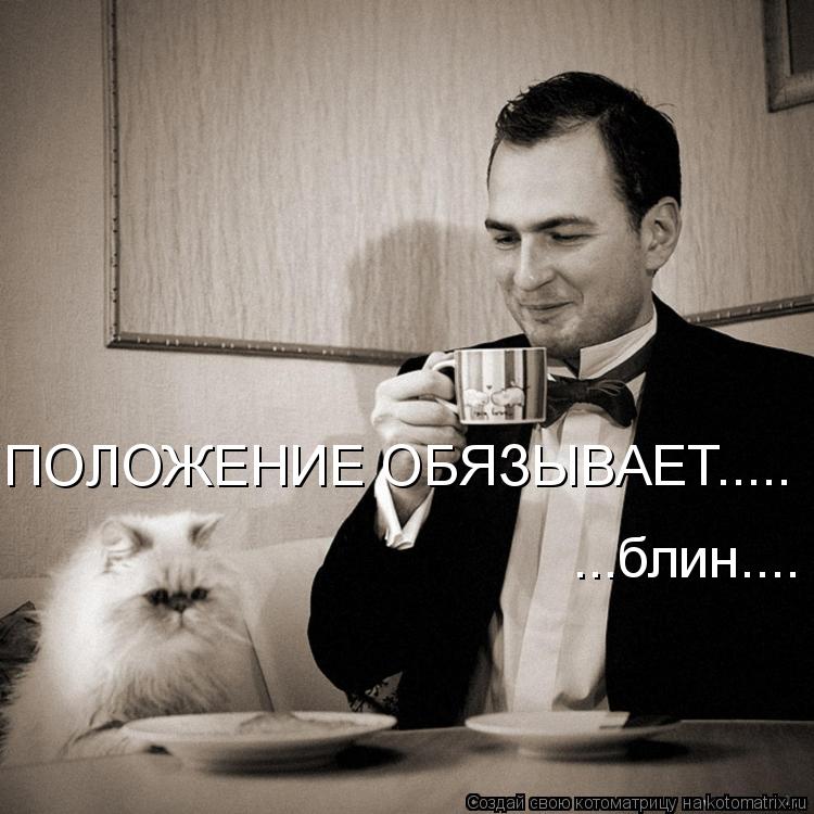 ПОЛОЖЕНИЕ ОБЯЗЫВАЕТ..... ...блин....... Котоматрица: ПОЛОЖЕНИЕ ОБЯЗЫВАЕТ..... ...блин....