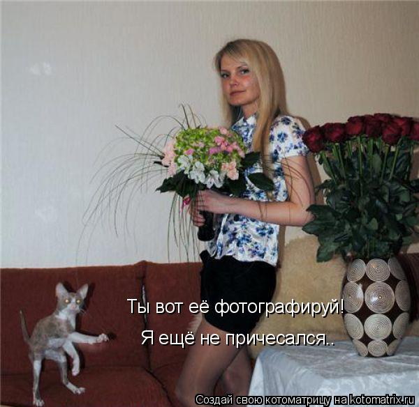 Ты вот её фотографируй! Я ещё не причесался..... Котоматрица: Ты вот её фотографируй! Я ещё не причесался..