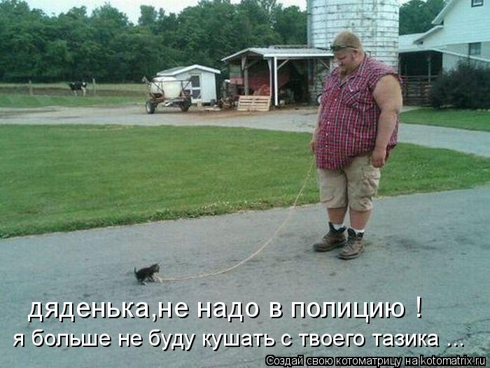 дяденька,не надо в полицию ! я больше не буду кушать с твоего тазика ...... Котоматрица: дяденька,не надо в полицию ! я больше не буду кушать с твоего тазика ...
