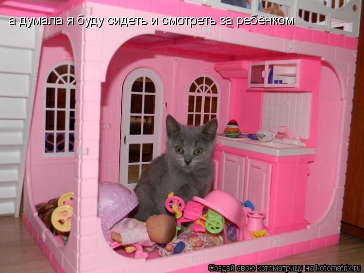 а думала я буду сидеть и смотреть за ребёнком... Котоматрица: а думала я буду сидеть и смотреть за ребёнком