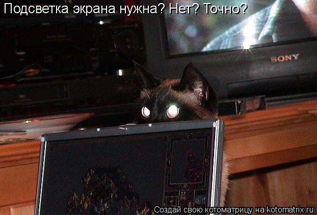 Котоматрица: Подсветка экрана нужна? Нет? Точно?