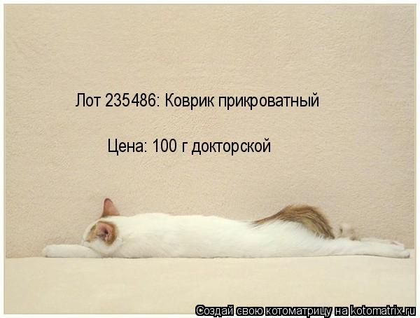 Лот 235486: Коврик прикроватный Цена: 100 г докторской... Котоматрица: Лот 235486: Коврик прикроватный Цена: 100 г докторской
