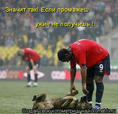 Значит так! Если промажеш ужин не получишь !... Котоматрица: Значит так! Если промажеш ужин не получишь !