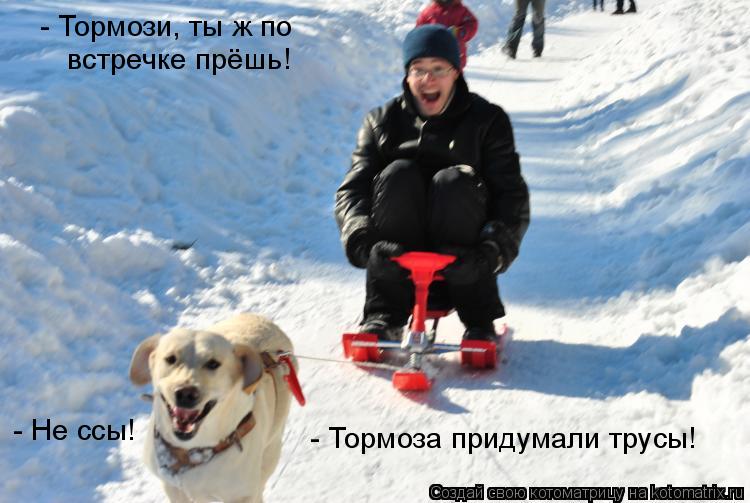 встречке прёшь! - Не ссы! - Тормози, ты ж по - Тормоза придумали трусы!... Котоматрица: встречке прёшь! - Не ссы! - Тормози, ты ж по - Тормоза придумали трусы!