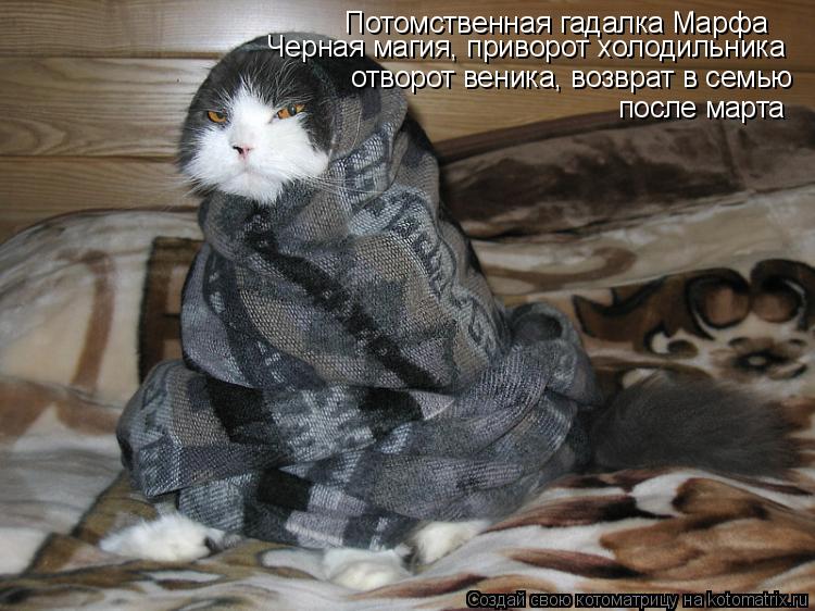 Потомственная гадалка Марфа Черная магия, приворот холодильника отворот веника, возврат в семью посл... Котоматрица: Потомственная гадалка Марфа Черная магия, приворот холодильника отворот веника, возврат в семью после марта