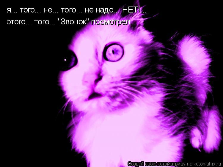 я... того... не... того... не надо... НЕТ!... этого... того... "Звонок" посмотрел...... Котоматрица: я... того... не... того... не надо... НЕТ!... этого... того... "Звонок" посмотрел...