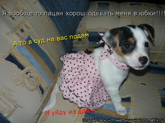 Я вообще то пацан хорош одевать меня в юбки!!!! А то в суд на вас подам И уйду из дома... Котоматрица: Я вообще то пацан хорош одевать меня в юбки!!!! А то в суд на вас подам И уйду из дома