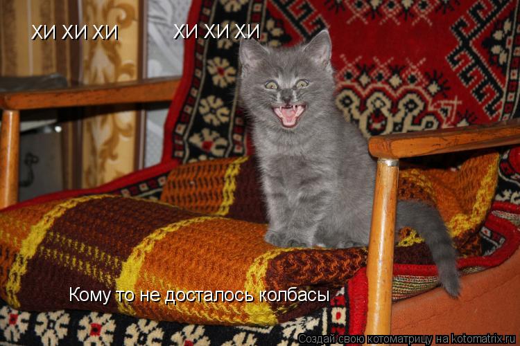 Кому то не досталось колбасы ХИ ХИ ХИ ХИ ХИ ХИ... Котоматрица: Кому то не досталось колбасы ХИ ХИ ХИ ХИ ХИ ХИ
