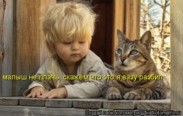малыш не плачь, скажем что это я вазу разбил... Котоматрица: малыш не плачь, скажем что это я вазу разбил