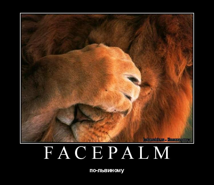 facepalm по-львиному... Котоматрица: facepalm по-львиному