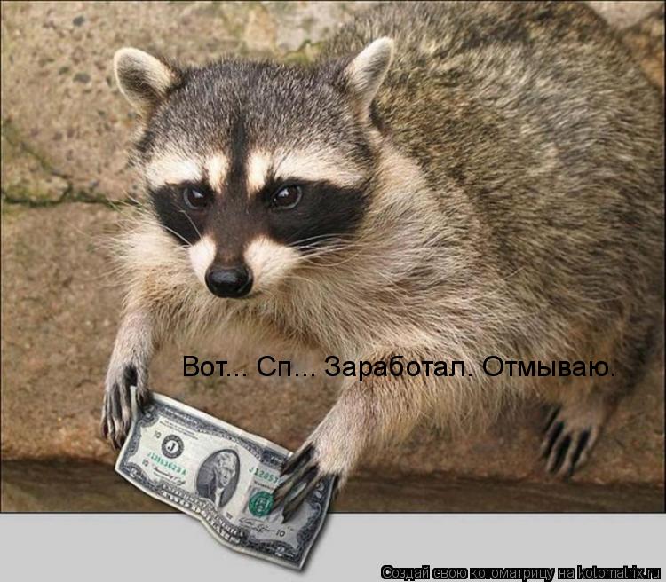 Вот... Сп... Заработал. Отмываю.... Котоматрица: Вот... Сп... Заработал. Отмываю.