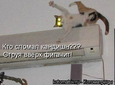Кто сломал кандишн??? Струя вверх фигачит!... Котоматрица: Кто сломал кандишн??? Струя вверх фигачит!