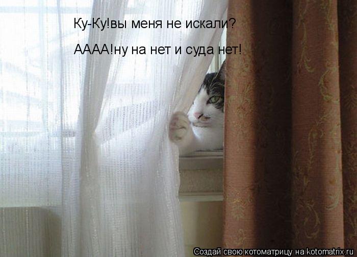 Ку-Ку!вы меня не искали? АААА!ну на нет и суда нет!... Котоматрица: Ку-Ку!вы меня не искали? АААА!ну на нет и суда нет!