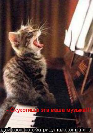 - Скукотища эта ваша музыка!!!... Котоматрица: - Скукотища эта ваша музыка!!!