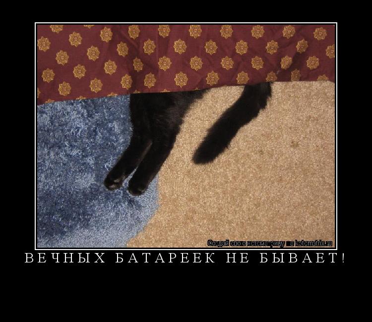 ВЕЧНЫХ БАТАРЕЕК НЕ БЫВАЕТ! ... Котоматрица: ВЕЧНЫХ БАТАРЕЕК НЕ БЫВАЕТ!