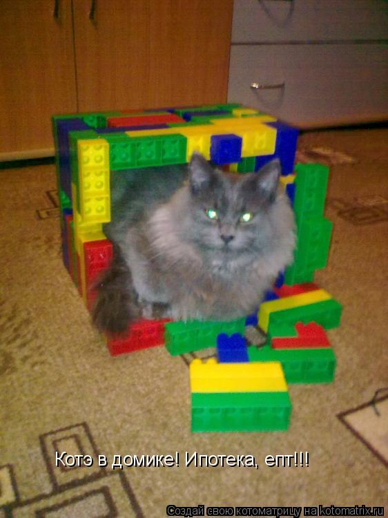 Котэ в домике! Ипотека, епт!!!... Котоматрица: Котэ в домике! Ипотека, епт!!!
