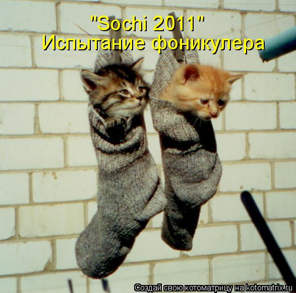 Котоматрица: "Sochi 2011" Испытание фоникулера