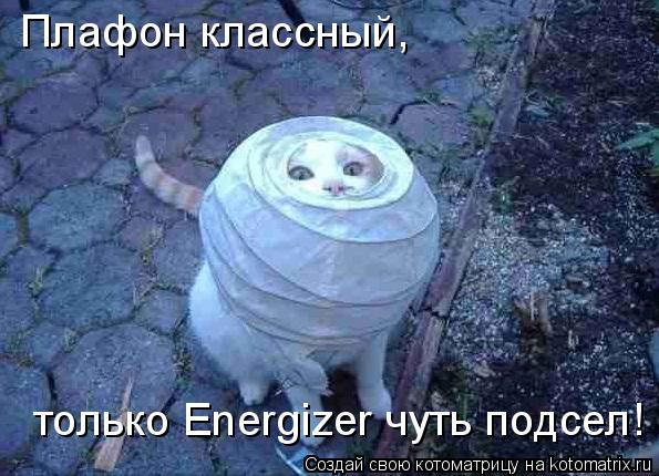 Котоматрица: Плафон классный, только Energizer чуть подсел!