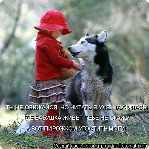 Котоматрица: ТЫ НЕ ОБИЖАЙСЯ, НО ЧИТАТЬ Я УЖЕ НАУЧИЛАСЬ! ГДЕ БАБУШКА ЖИВЕТ ТЕБЕ НЕ СКАЖУ, А ВОТ ПИРОЖКОМ УГОСТИТЬ МОГУ!