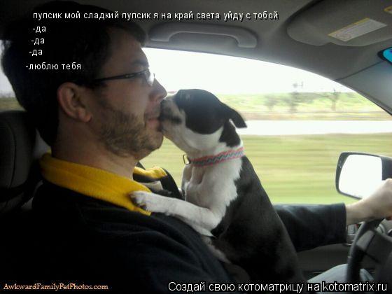 Котоматрица: пупсик мой сладкий пупсик я на край света уйду с тобой -да -да -да -люблю тебя
