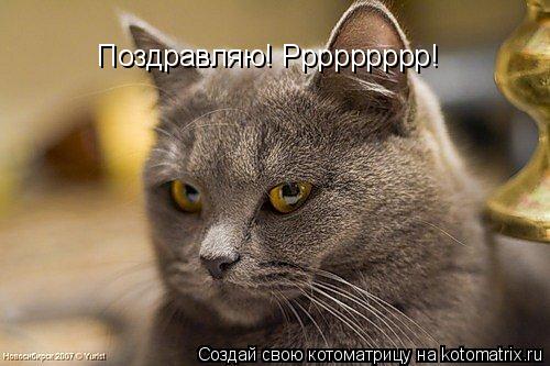 Поздравляю! Ррррррррр!... Котоматрица: Поздравляю! Ррррррррр!