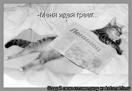 -Меня идея греет...... Котоматрица: -Меня идея греет...