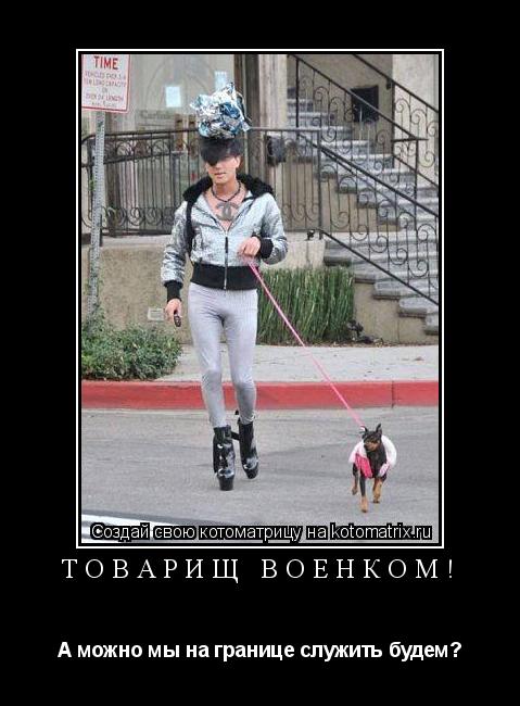 товарищ военком! А можно мы на границе служить будем?... Котоматрица: товарищ военком! А можно мы на границе служить будем?