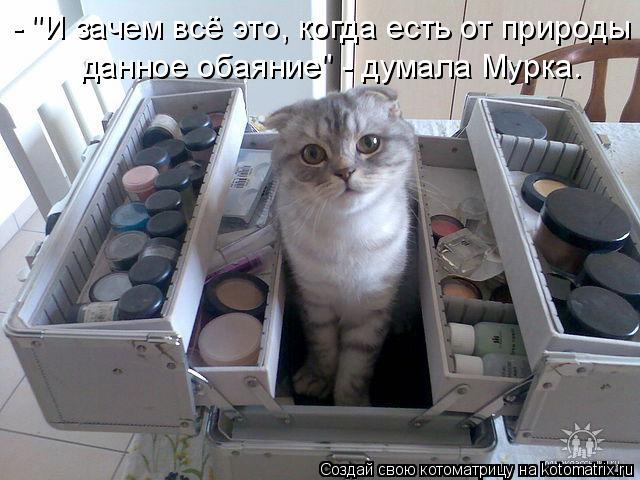 - "И зачем всё это, когда есть от природы данное обаяние" - думала Мурка.... Котоматрица: - "И зачем всё это, когда есть от природы данное обаяние" - думала Мурка.