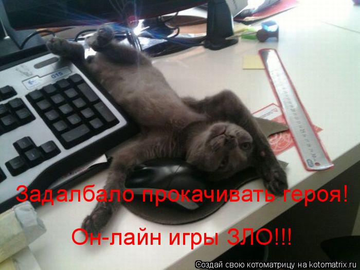 Задалбало прокачивать героя! Он-лайн игры ЗЛО!!!... Котоматрица: Задалбало прокачивать героя! Он-лайн игры ЗЛО!!!