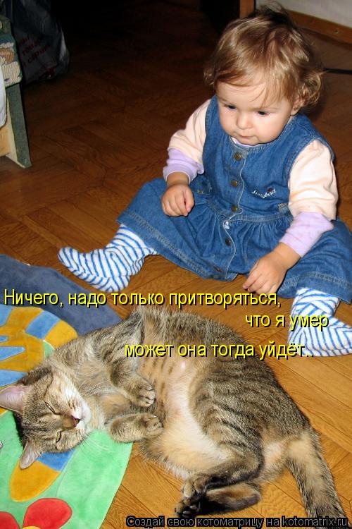 Ничего, надо только притворяться, что я умер может она тогда уйдёт..... Котоматрица: Ничего, надо только притворяться, что я умер может она тогда уйдёт..