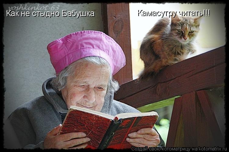 Как не стыдно Бабушка Камасутру читать!!!... Котоматрица: Как не стыдно Бабушка Камасутру читать!!!