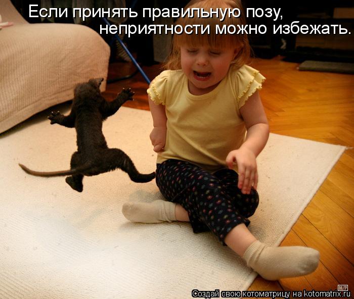 Если принять правильную позу, неприятности можно избежать.... Котоматрица: Если принять правильную позу, неприятности можно избежать.