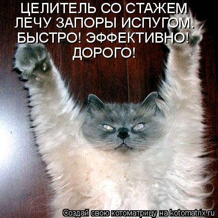 ЦЕЛИТЕЛЬ СО СТАЖЕМ ЛЕЧУ ЗАПОРЫ ИСПУГОМ. БЫСТРО! ЭФФЕКТИВНО! ДОРОГО!... Котоматрица: ЦЕЛИТЕЛЬ СО СТАЖЕМ ЛЕЧУ ЗАПОРЫ ИСПУГОМ. БЫСТРО! ЭФФЕКТИВНО! ДОРОГО!