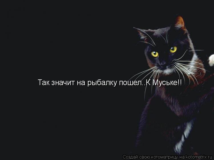 Так значит на рыбалку пошел..К Муське!!... Котоматрица: Так значит на рыбалку пошел..К Муське!!