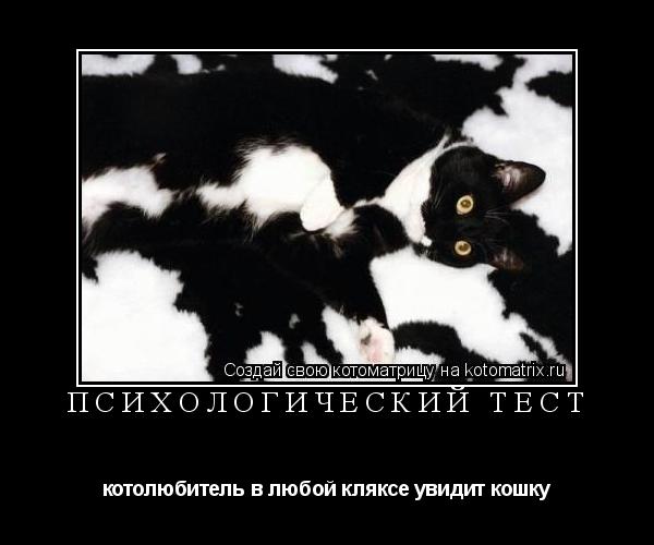 психологический тест котолюбитель в любой кляксе увидит кошку... Котоматрица: психологический тест котолюбитель в любой кляксе увидит кошку