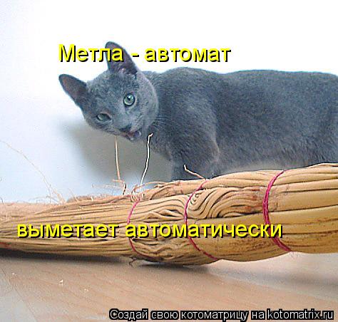Метла - автомат выметает автоматически... Котоматрица: Метла - автомат выметает автоматически